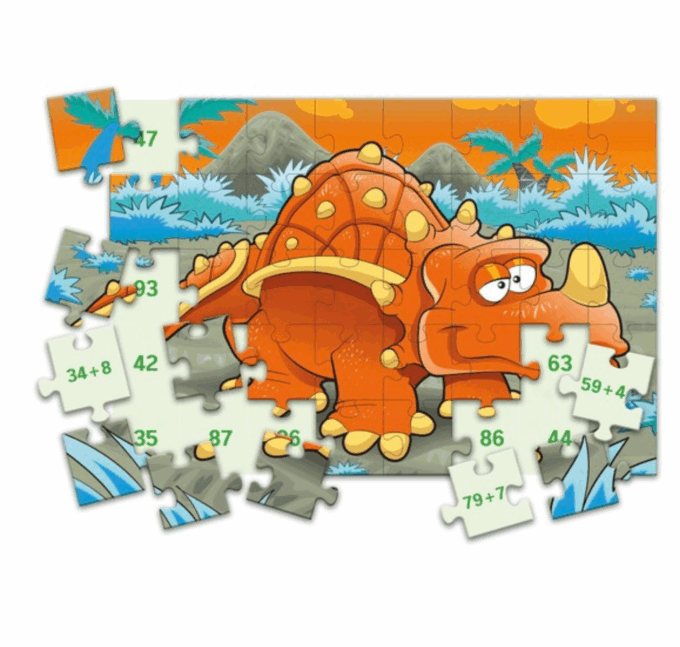 Forlaget Vektor · Matematik · Puslespil SCHUBI MathPuzzles Addition til 100 Visuel og selvkontrolleret træning, der motiverer børn til at regne og bygge samtidig – læring der kan ses!