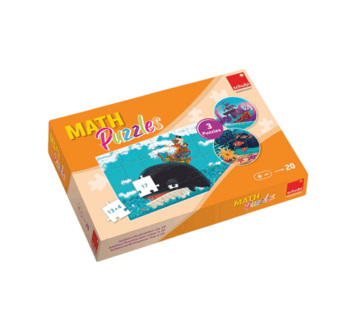 Sjove plus- og minusopgaver med selvkontrol – lær at regne til 20! Forlaget Vektor – Matematik – Puslespil – SCHUBI MathPuzzles – Addition/Subtraktion til 20