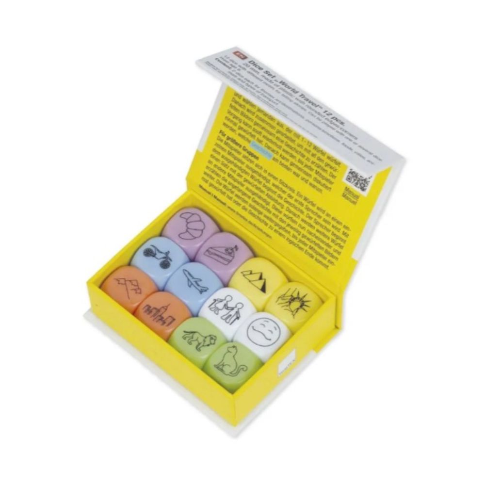 Forlaget Vektor · Dansk/Fremmedsprog · Terningesæt · Fortælleterninger Farvekodede temaer som dyr, følelser og transport sætter struktur på fantasien – ideelt til differentieret sprog- og fortællearbejde.