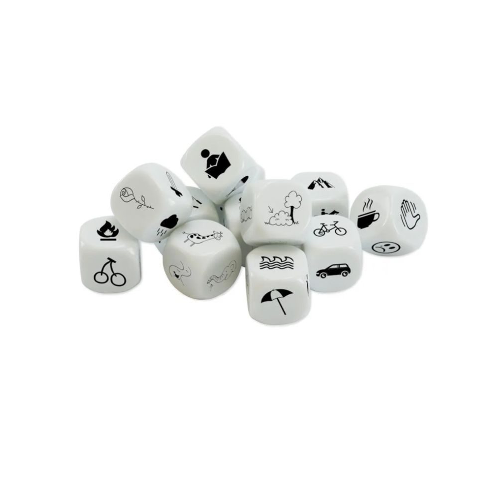 Forlaget Vektor · Dansk/Fremmedsprog · Terningesæt · Würfel-Set "Fantasie" 12 fantasifulde terninger inviterer eleverne til legende fortælling og kreativ sprogudfoldelse – perfekt til mundtlige og skriftlige øvelser fra indskoling til udskoling.