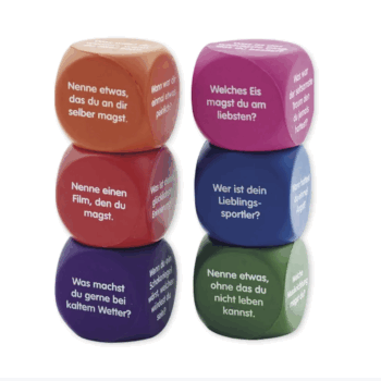 Forlaget Vektor – tysk – skumterninger – Samtaleterninger: Legende og aktive øvelser, der får elever til at tale spontant og styrker deres mundtlige selvtillid i undervisningen.