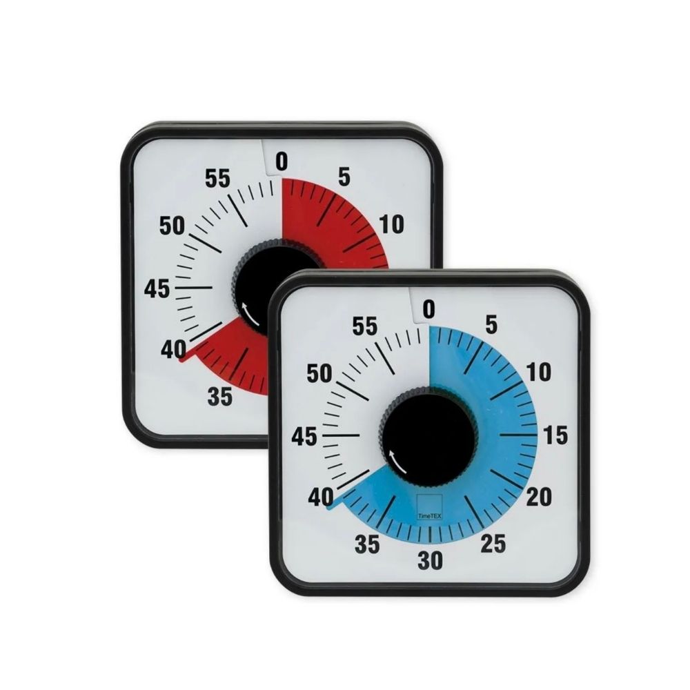 Forlaget Vektor – tværfagligt tidsur – Timer "Automatik" magnetisk, 19 x 19 cm – uden trafiklysskive. En enkel og driftssikker løsning, der støtter tidsforståelse, fordybelse og selvstændigt arbejde.