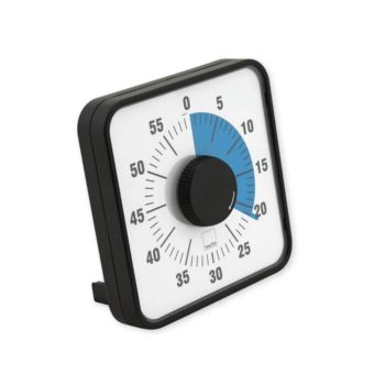 Forlaget Vektor – tværfagligt tidsur – Timer "Automatik" magnetisk, 19 x 19 cm – uden trafiklysskive. Giver elever et roligt og tydeligt overblik over tiden med klassisk urskive og farvet nedtælling.