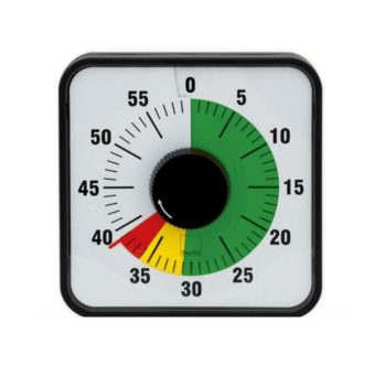 Forlaget Vektor – Tværfagligt pædagogisk tidsur – Time Timer Varighedsur “Automatisk” magnetisk, 19x19 cm, med trafiklysskive. Gør tiden konkret med farvezoner, der guider elever sikkert gennem opgaver.